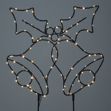 Brilagi - LED Venkovní vánoční dekorace LED/3xAA IP44 55x32 cm zvonečky