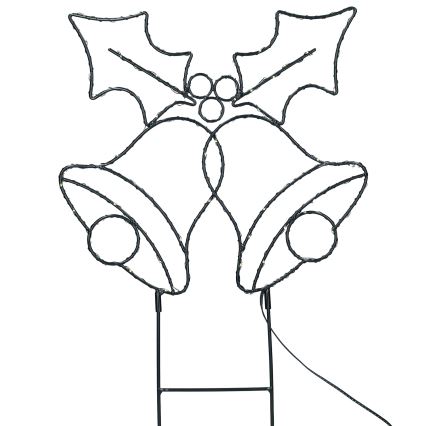 Brilagi - LED Venkovní vánoční dekorace LED/3xAA IP44 55x32 cm zvonečky