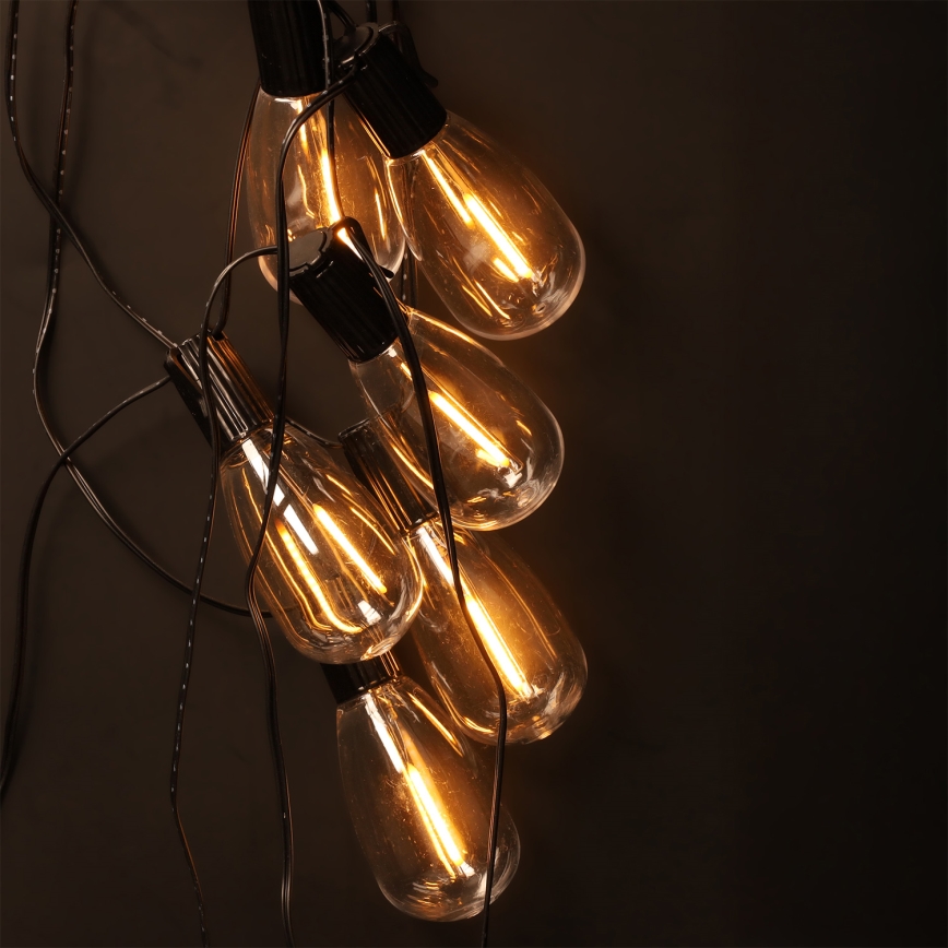 Brilagi - LED Venkovní vánoční girlanda 10xLED/3xAA 3,2m IP44 teplá bílá