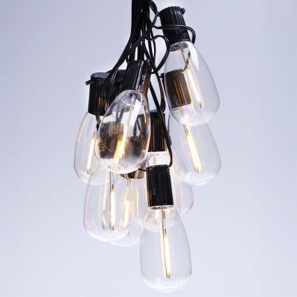 Brilagi - LED Venkovní vánoční girlanda 10xLED/3xAA 3,2m IP44 teplá bílá