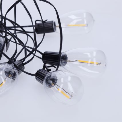 Brilagi - LED Venkovní vánoční girlanda 10xLED/3xAA 3,2m IP44 teplá bílá