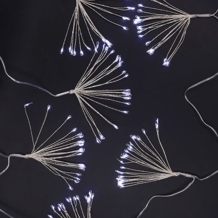Brilagi - LED Venkovní vánoční řetěz 150xLED 5m IP44 studená bílá ohňostroj