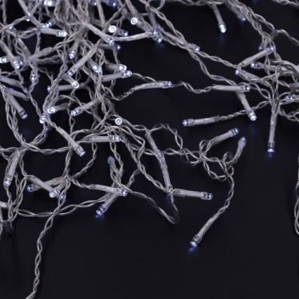 Brilagi - LED Venkovní vánoční řetěz 200xLED/8 funkcí 13m IP44 studená bílá rampouchy