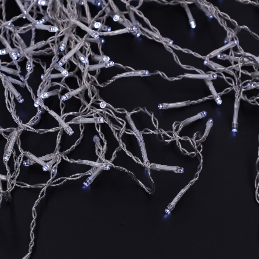 Brilagi - LED Venkovní vánoční řetěz 200xLED/8 funkcí 13m IP44 studená bílá rampouchy