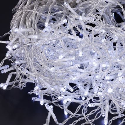 Brilagi - LED Venkovní vánoční řetěz 200xLED/8 funkcí 13m IP44 studená bílá rampouchy