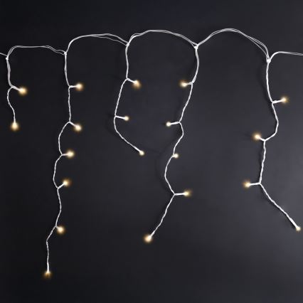 Brilagi - LED Venkovní vánoční řetěz 200xLED/8 funkcí 13m IP44 teplá bílá rampouchy