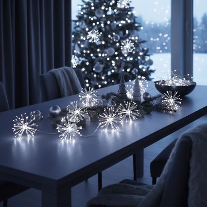 BRILAGI - LED Venkovní vánoční řetěz 300xLED 7m IP44 studená bílá ohňostroj