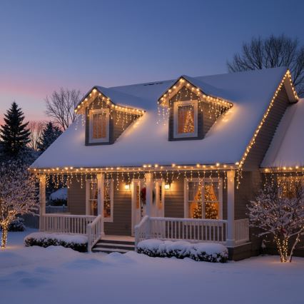 Brilagi - LED Venkovní vánoční řetěz 400xLED/8 funkcí 23m IP44 teplá bílá