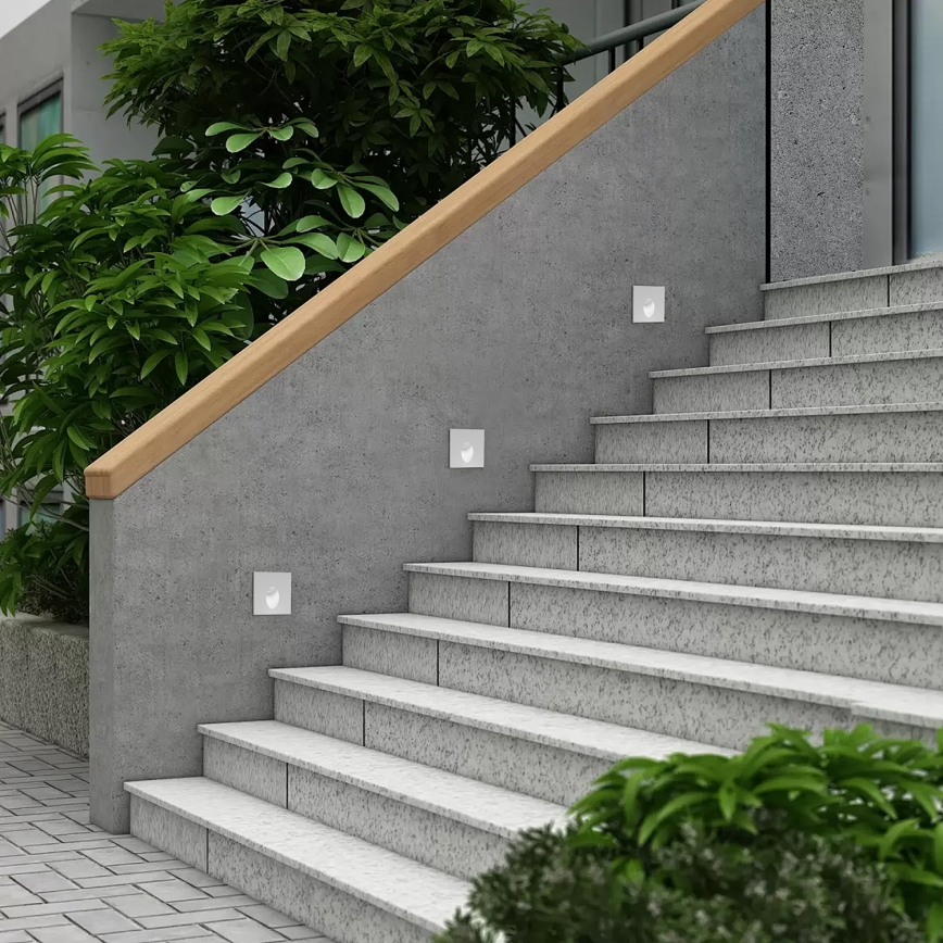 Brilagi - LED Venkovní vestavné svítidlo STAIRDOT LED/2W/230V bílá IP65 hranatý