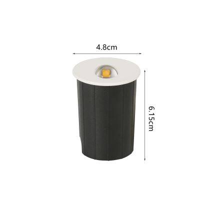 Brilagi - LED Venkovní vestavné svítidlo STAIRDOT LED/2W/230V bílá IP65 kulatý