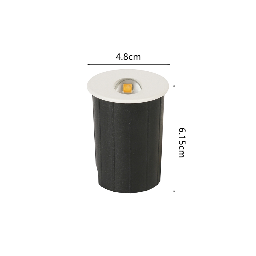 Brilagi - LED Venkovní vestavné svítidlo STAIRDOT LED/2W/230V bílá IP65 kulatý