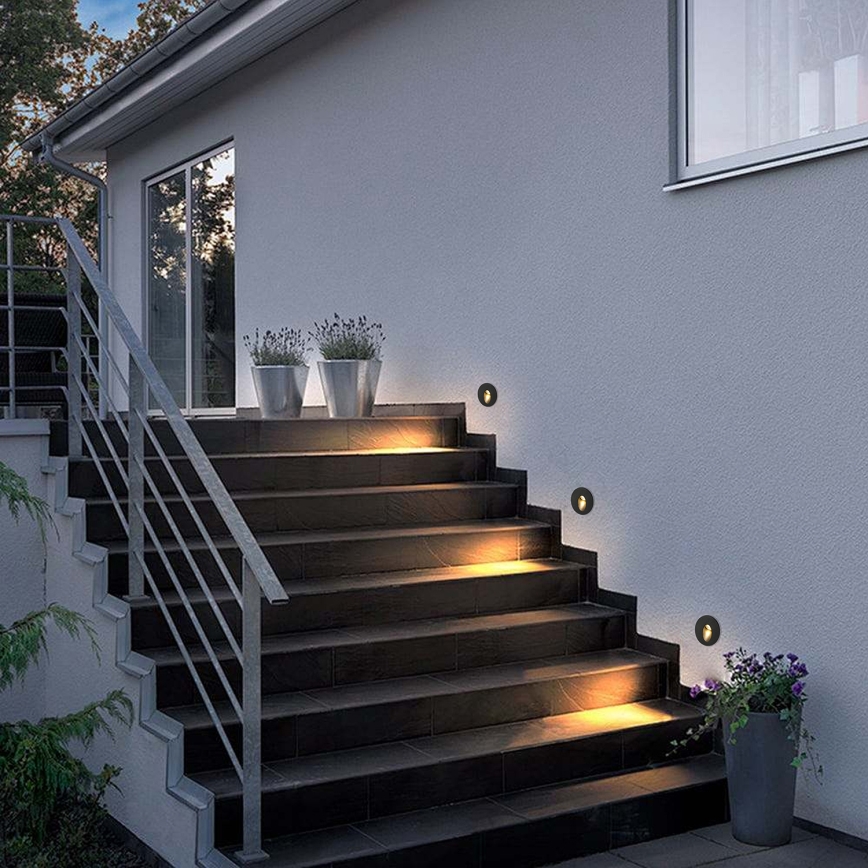 Brilagi - LED Venkovní vestavné svítidlo STAIRDOT LED/2W/230V černá IP65 kulatý