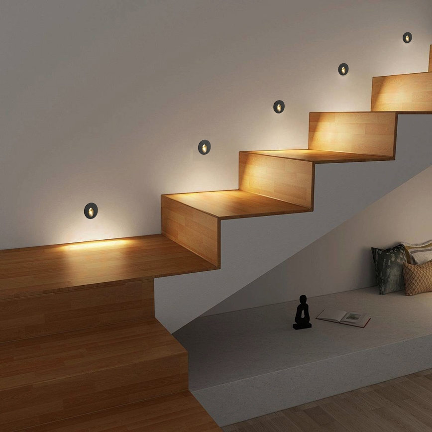 Brilagi - LED Venkovní vestavné svítidlo STAIRDOT LED/2W/230V černá IP65 kulatý