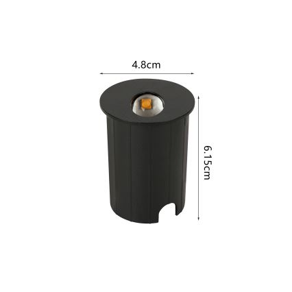 Brilagi - LED Venkovní vestavné svítidlo STAIRDOT LED/2W/230V černá IP65 kulatý