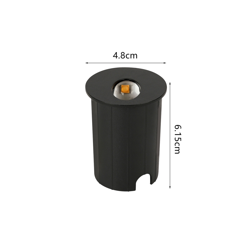 Brilagi - LED Venkovní vestavné svítidlo STAIRDOT LED/2W/230V černá IP65 kulatý