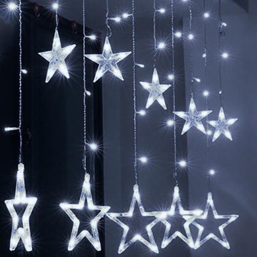 Brilagi - LED Venkovní  závěs 123xLED/3xAA/USB 3m IP44 studená bílá