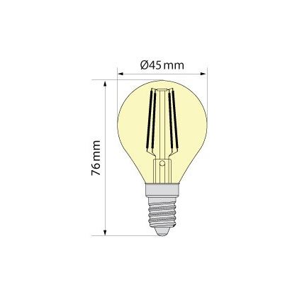 Brilagi - LED Žárovka FILAMENT CLASIC ONE P45 E14/6,5W/230V 3000K