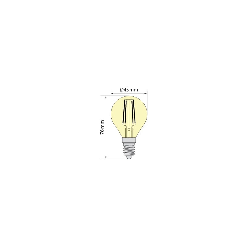 Brilagi - LED Žárovka FILAMENT CLASIC ONE P45 E14/6,5W/230V 3000K