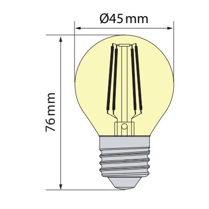 Brilagi - LED Žárovka FILAMENT CLASIC ONE P45 E27/6,5W/230V 3000K