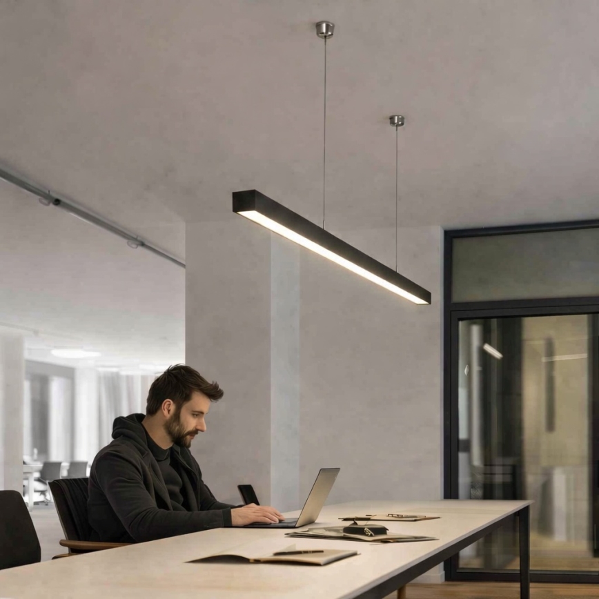 Brilagi - LED Závěsné svítidlo FULLDAY LED/30/40/50W/230V 2700/4000/6000K 150 cm černá
