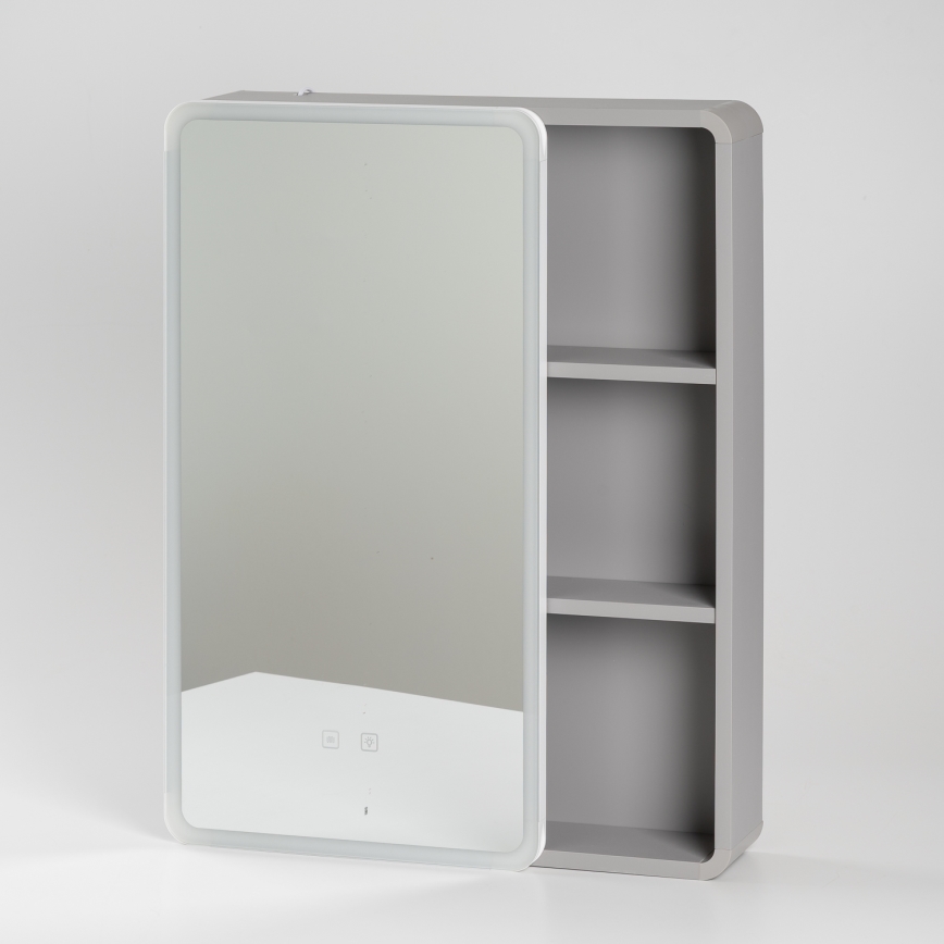 BRILAGI - LED Zrcadlová koupelnová skříňka s podsvícením AVOLA SINGLE 55x70 cm