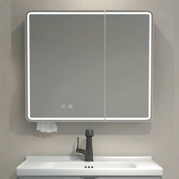 BRILAGI - LED Zrcadlová koupelnová skříňka s podsvícením NOTO DOUBLE 60x70 cm