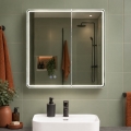 BRILAGI - LED Zrcadlová koupelnová skříňka s podsvícením NOTO DOUBLE 78x70 cm