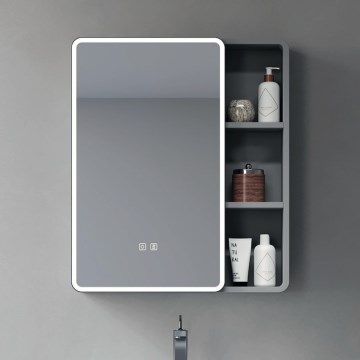 BRILAGI - LED Zrcadlová koupelnová skříňka s podsvícením NOTO SINGLE 60x65 cm