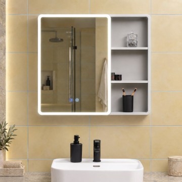 BRILAGI - LED Zrcadlová koupelnová skříňka s podsvícením NOTO SINGLE 78x65 cm