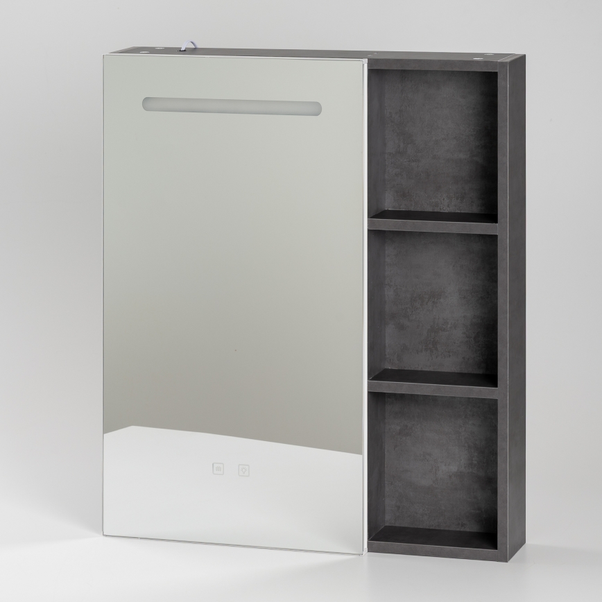 BRILAGI - LED Zrcadlová koupelnová skříňka s podsvícením TRABIA SINGLE 60x70 cm