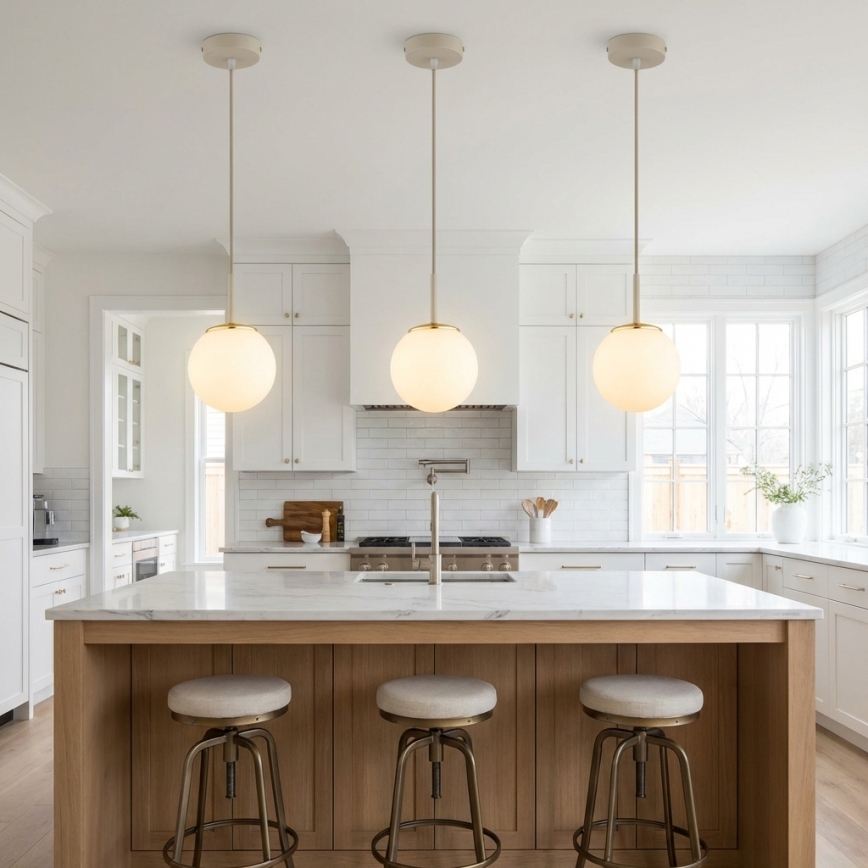 Brilagi - Lustr na lanku 1xE27/60W/230V béžová/zlatá