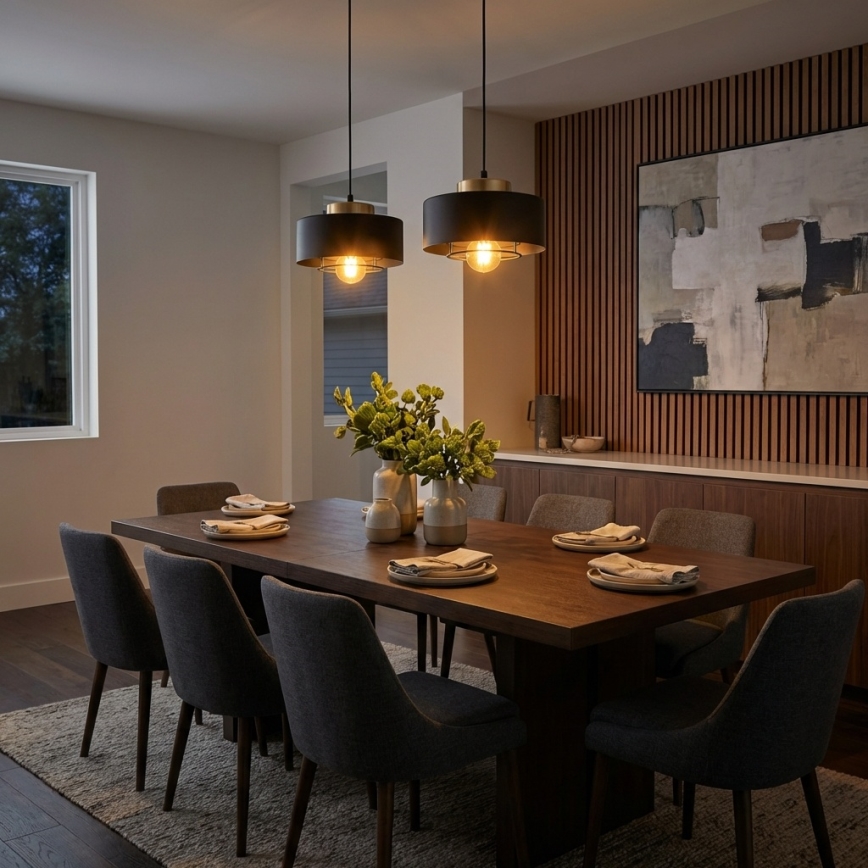 Brilagi - Lustr na lanku 2xE27/60W/230V černá/zlatá