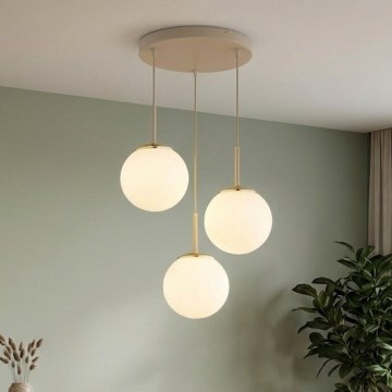 Brilagi - Lustr na lanku 3xE27/60W/230V béžová/zlatá