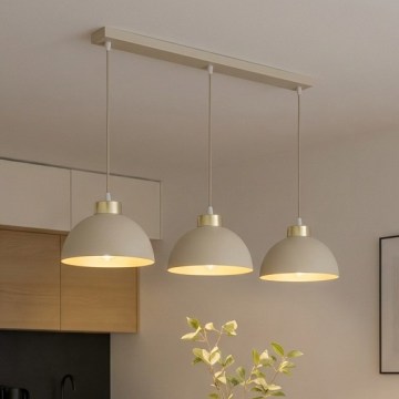 Brilagi - Lustr na lanku 3xE27/60W/230V béžová/zlatá