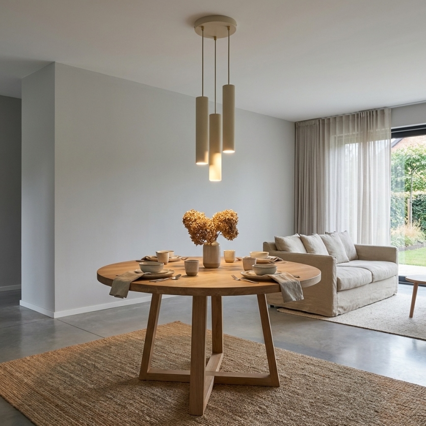 Brilagi - Lustr na lanku 3xGU10/15W/230V béžová/zlatá