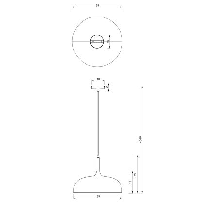 Brilagi - Lustr na lanku ABRAHAM 1xE27/60W/230V pr. 35 cm béžová