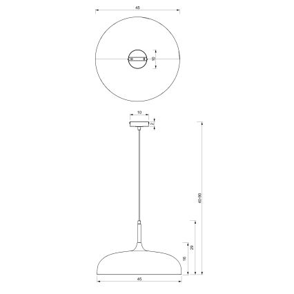 Brilagi - Lustr na lanku ABRAHAM 1xE27/60W/230V pr. 45 cm béžová