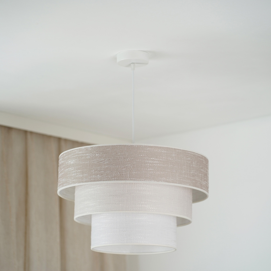 Brilagi - Lustr na lanku ALASKA LUNETA 1xE27/15W/230V pr. 45 cm šedá/krémová