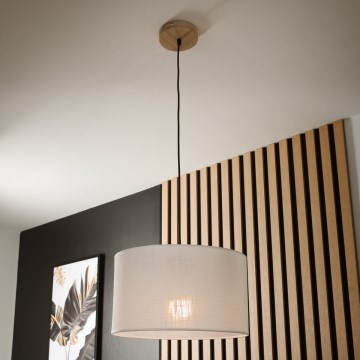 Brilagi - Lustr na lanku ANTHONY 1xE27/60W/230V dub/bílá