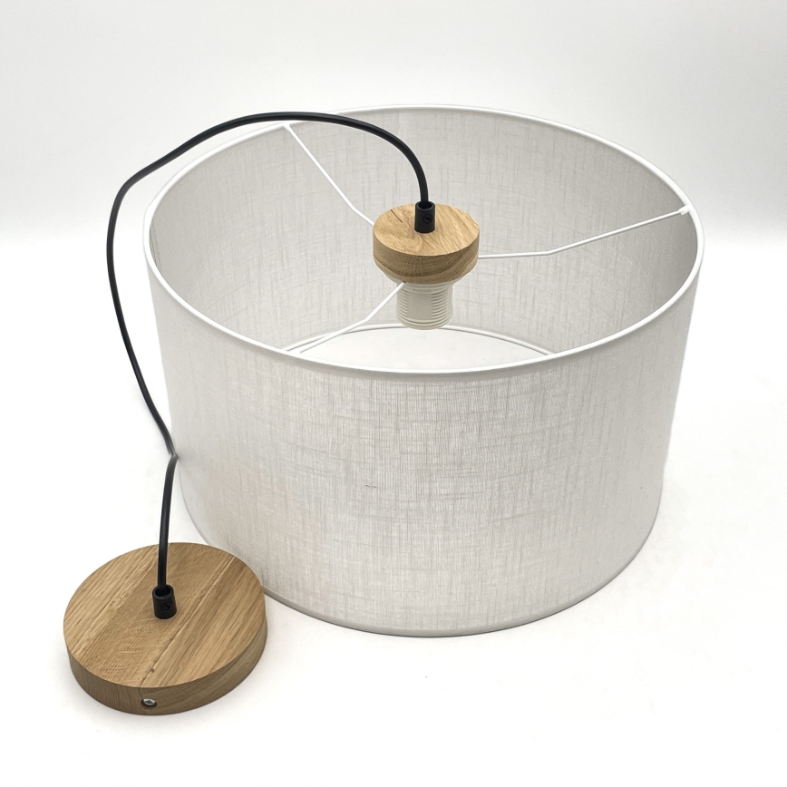 Brilagi - Lustr na lanku ANTHONY 1xE27/60W/230V dub/bílá