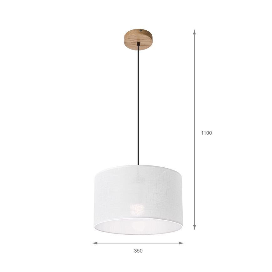 Brilagi - Lustr na lanku ANTHONY 1xE27/60W/230V dub/bílá
