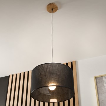 Brilagi - Lustr na lanku ANTHONY 1xE27/60W/230V dub/černá