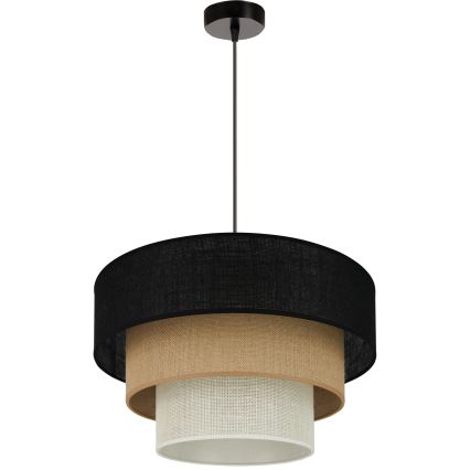 Brilagi - Lustr na lanku ASPEN LUNETA 1xE27/15W/230V pr. 45 cm černá/béžová/krémová