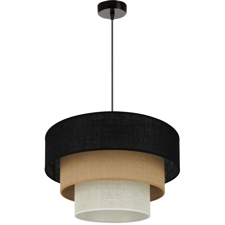 Brilagi - Lustr na lanku ASPEN LUNETA 1xE27/15W/230V pr. 45 cm černá/béžová/krémová