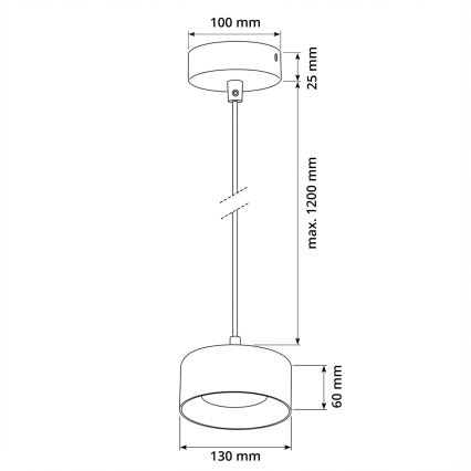 Brilagi - Lustr na lanku AURA LUX 1xGX53/30W/230V černá/zlatá