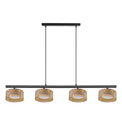 Brilagi - Lustr na lanku AURA LUX 4xGX53/30W/230V černá/zlatá