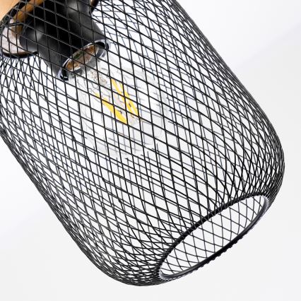 Brilagi - Lustr na lanku BASKLITE 1xE27/15W/230V dřevo/černá