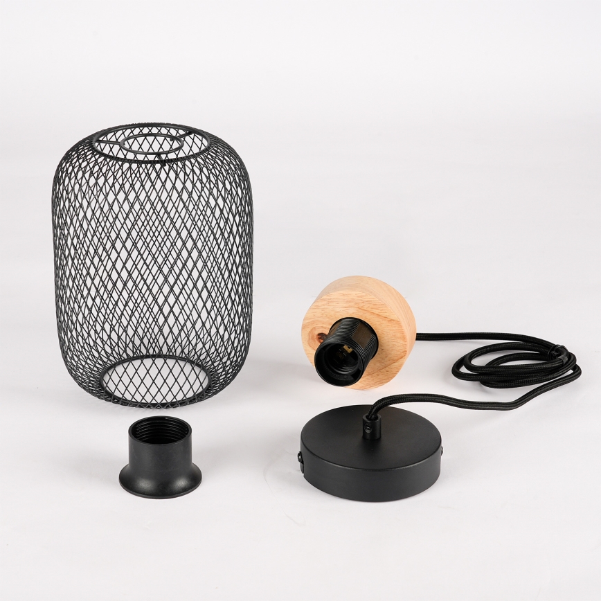 Brilagi - Lustr na lanku BASKLITE 1xE27/15W/230V dřevo/černá