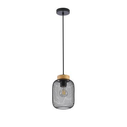 Brilagi - Lustr na lanku BASKLITE 1xE27/15W/230V kaučukovník/černá