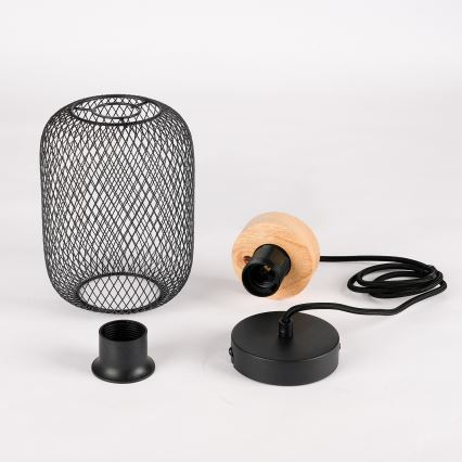 Brilagi - Lustr na lanku BASKLITE 1xE27/15W/230V kaučukovník/černá